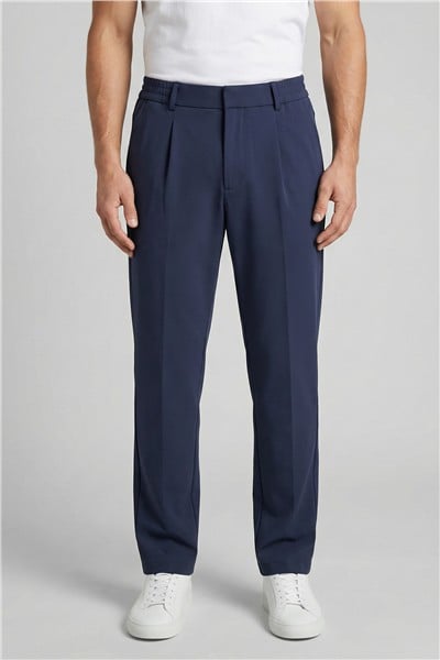 Giotelli Lacivert Dokuma Kumaş Normal Bel Standart Boy Erkek Pantolon