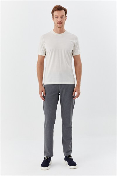 Latte %100 Pamuk Regular Fit Desenli Bisiklet Yaka T-shirt