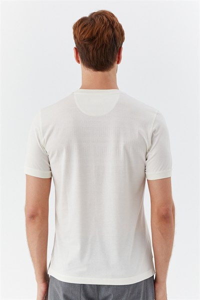 Latte %100 Pamuk Regular Fit Desenli Bisiklet Yaka T-shirt