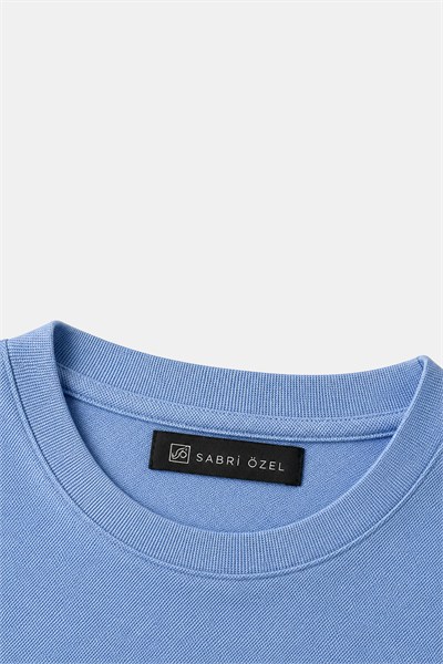 Mavi %100 Pamuk Regular Fit Dokuma Bisiklet Yaka Basic T-Shirt