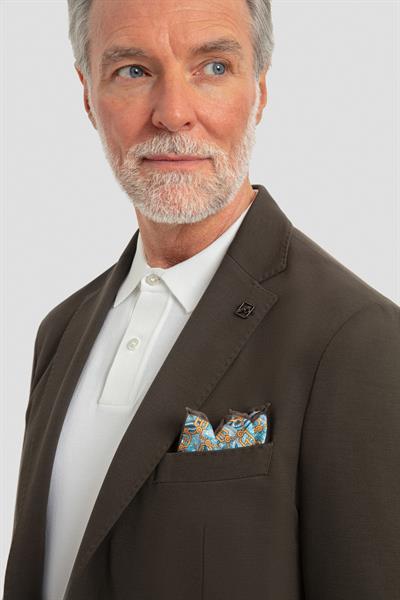 Erkek Koyu Haki Slim Fit Mono Yaka 6 Drop Modal Karışımlı Astarsız Takım Elbise