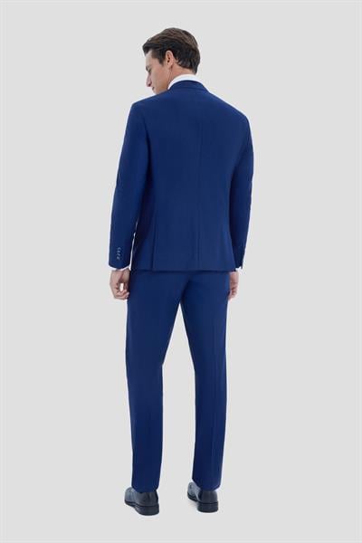 Lacivert  Slim Fit Mono Yaka Klasik Takım Elbise