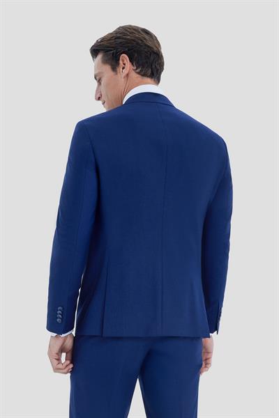 Lacivert  Slim Fit Mono Yaka Klasik Takım Elbise