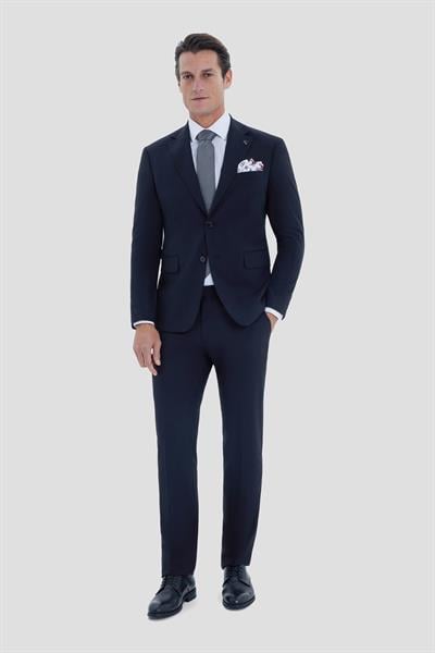Erkek Siyah Dar Kesim Slim Fit Viskon Mono Yaka Normal Bel Tam Astarlı 6 Drop Takım Elbise