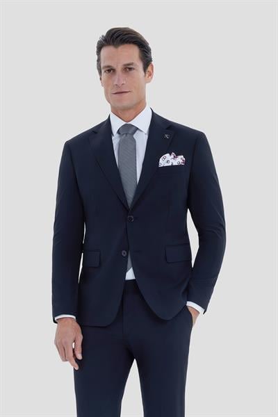 Erkek Siyah Dar Kesim Slim Fit Viskon Mono Yaka Normal Bel Tam Astarlı 6 Drop Takım Elbise
