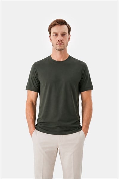 Nefti %100 Pamuk Regular Fit Bisiklet Yaka Basic T-shirt