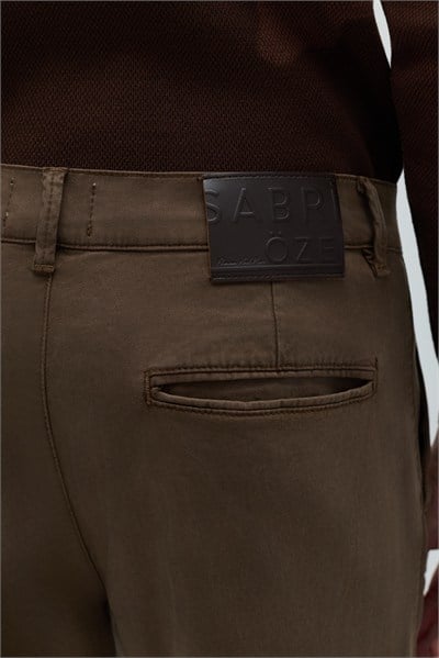 Orta Kahve Denim Regular Fit Erkek Pantolon