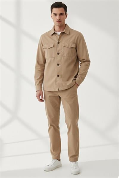 Oversize Gömlek Bej