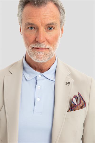 Erkek Bej Regular Fit Mono Yaka 6 Drop Pamuk Karışımlı Astarsız Takım Elbise