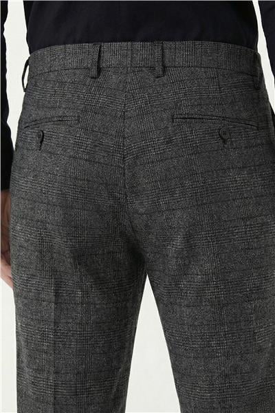 Erkek Gri Regular Fit Dokuma Pantolon