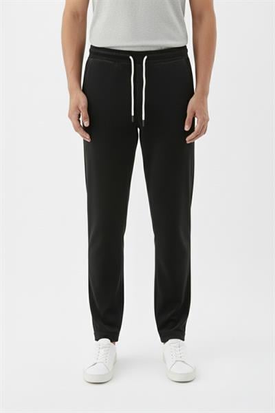 Giotelli Siyah Regular Fit Pamuk Karışımlı Jogger Erkek Eşofman Altı