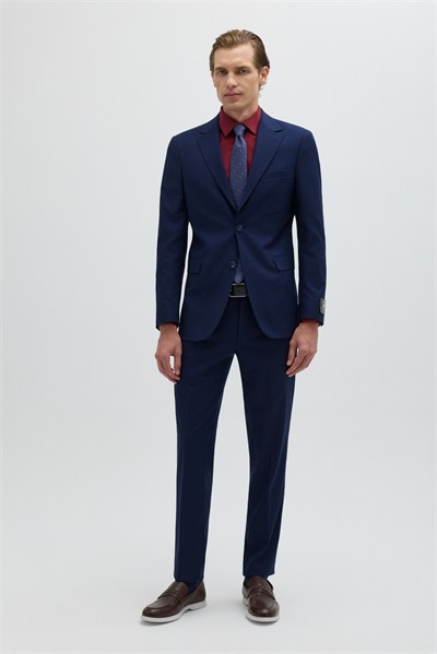 Parlement Slim Fit Düz Paça 6 Drop Mono Yaka Klasik Takım Elbise