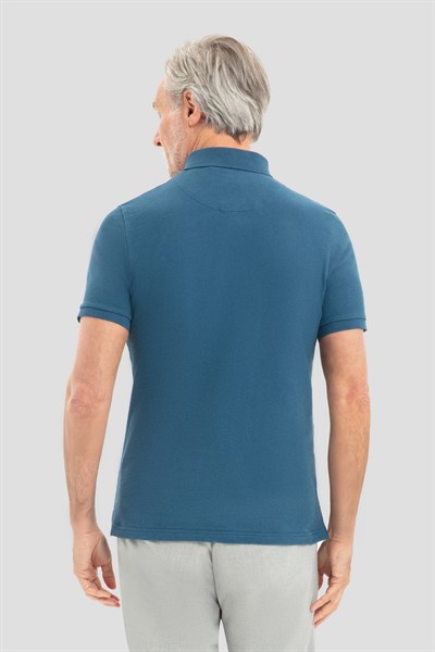 Parliament 100% Pamuk Çıtçıt Kapama Polo Yaka Kısa Kollu T-shirt