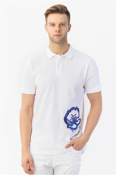Polo Yaka Erkek T-Shirt Beyaz