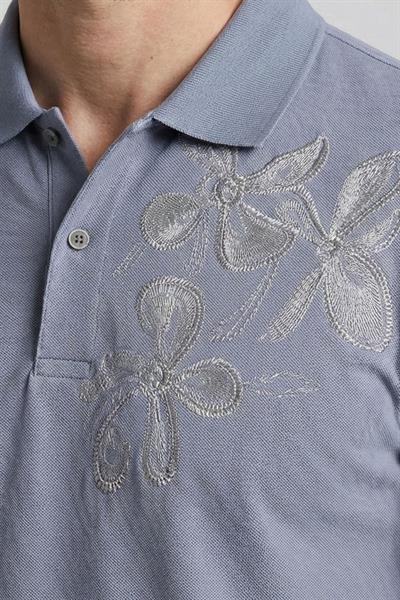 Giotelli Gri Slim Fit Pamuk Karışımlı Polo Yaka Erkek Tişört