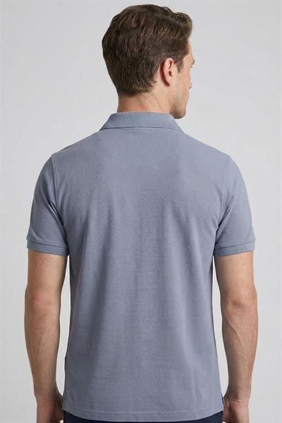 Giotelli Gri Slim Fit Pamuk Karışımlı Polo Yaka Erkek Tişört