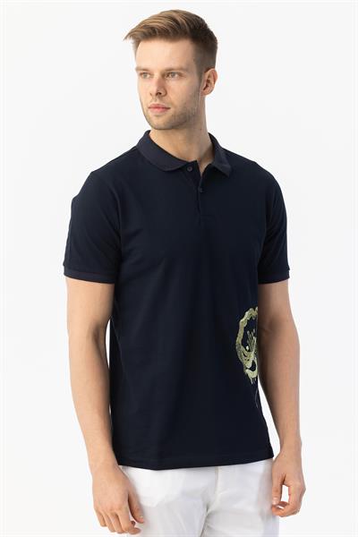 Polo Yaka Erkek T-Shirt Lacivert