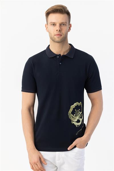 Polo Yaka Erkek T-Shirt Lacivert