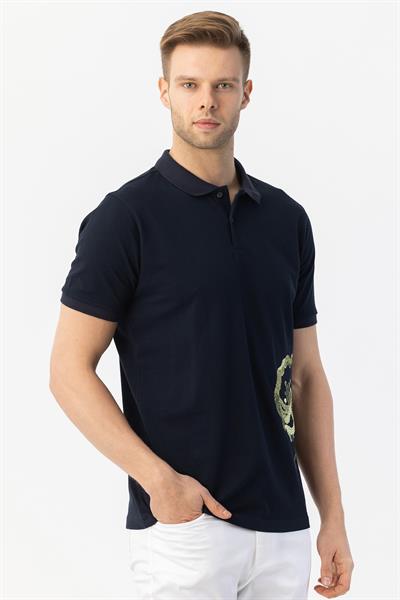 Polo Yaka Erkek T-Shirt Lacivert