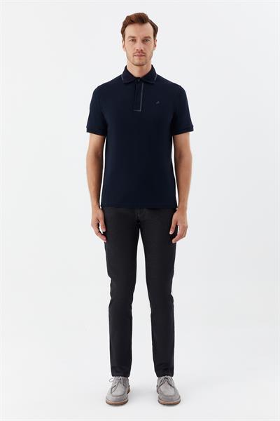 Lacivert %100 Pamuk Pike Polo Yaka Erkek T-Shirt