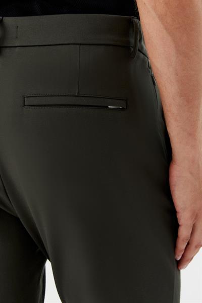 Erkek Petrol Normal Kesim Regular Fit Dokuma Yan Cep Normal Bel Pantolon