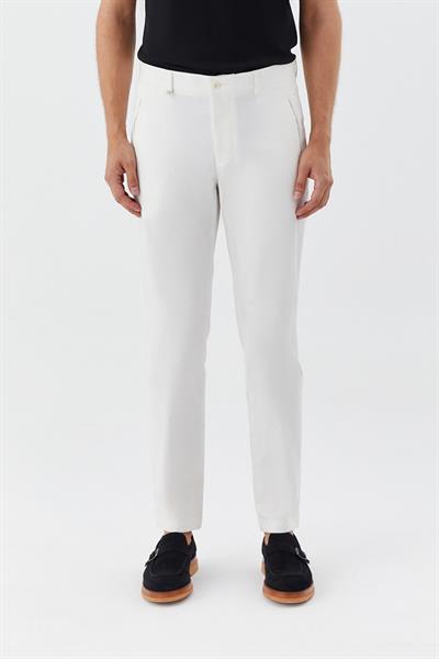 Regular Fit Klasik Erkek Pantolon Beyaz