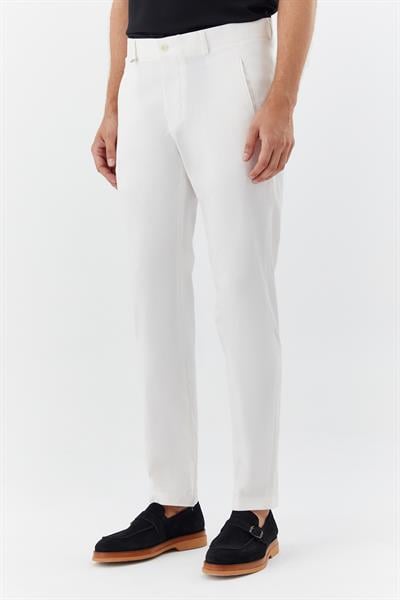 Regular Fit Klasik Erkek Pantolon Beyaz