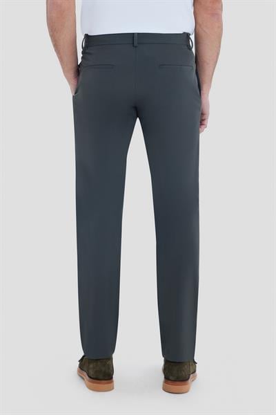 Regular Fit Pileli Erkek Chino Pantolon Koyu Haki