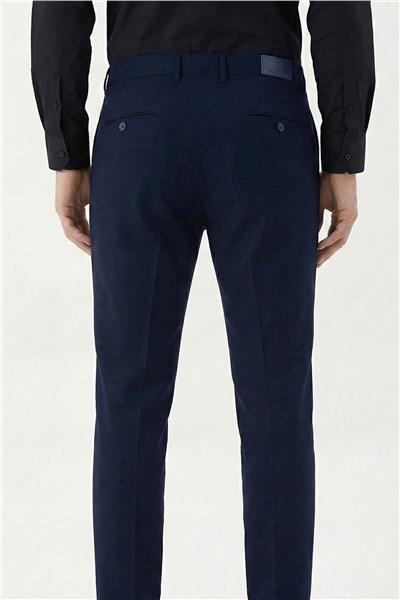 Lacivert Yan Cepli Regular Fit Pantolon