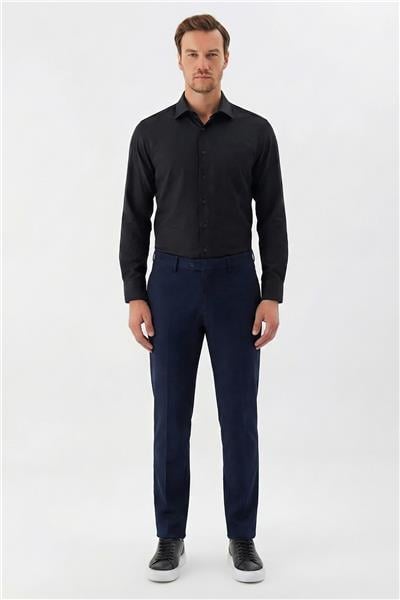 Lacivert Yan Cepli Regular Fit Pantolon