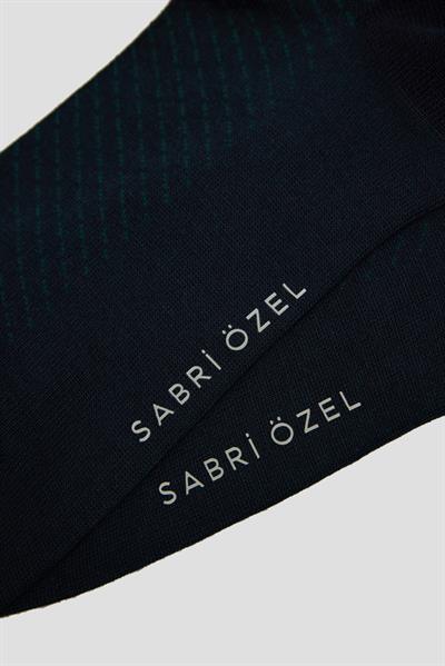 SABRİ ÖZEL BAMBU DİYAGONAL JAKAR ÇORAP Lacivert-Nefti