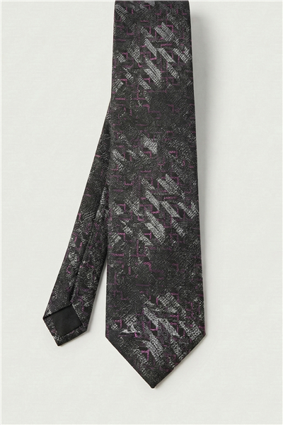 Sabri Özel Mor %100 Mikrofiber Erkek Kravat