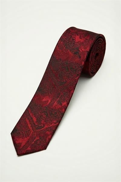 Sabri Özel Kırmızı %100 Mikrofiber Erkek Kravat