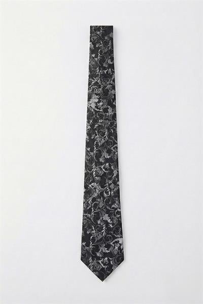 Sabri Özel Siyah %100 Mikrofiber Erkek Kravat