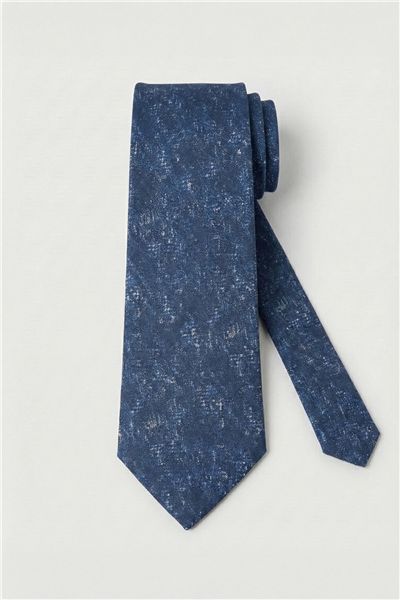 Sabri Özel Mavi %100 Mikrofiber Erkek Kravat