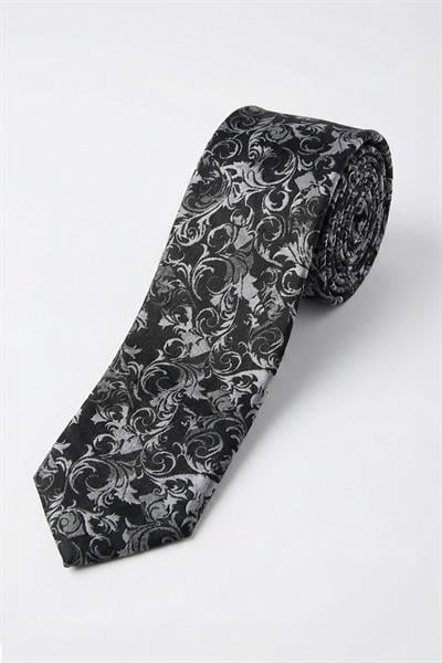 Sabri Özel Siyah %100 Mikrofiber Erkek Kravat