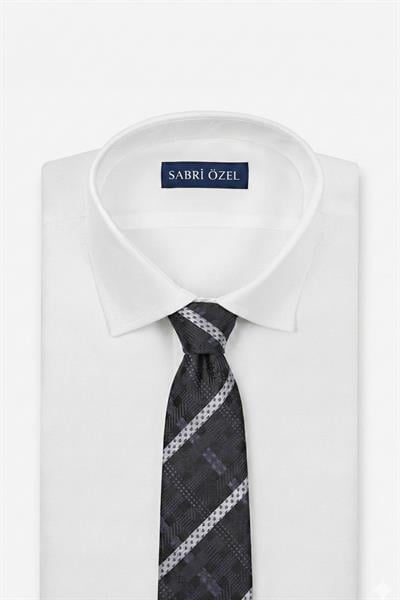 Siyah %100 Mikrofiber Erkek Kravat