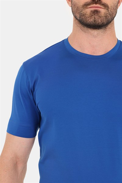 Saks %100 Pamuk Regular Fit Bisiklet Yaka Basic T-shirt