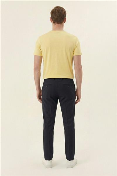 Giotelli Sarı Slim Fit Pamuk Karışımlı Bisiklet Yaka Erkek Tişört