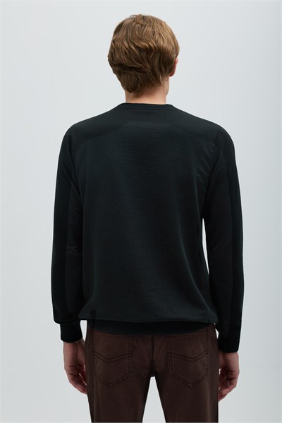 Siyah Basic Erkek Sweatshirt