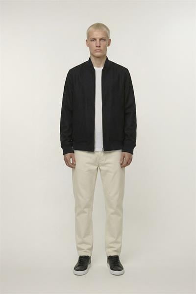 Giotelli Siyah Regular Fit Yünlü Bomber Yaka Kaşe Erkek Mont