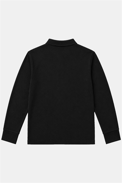 Siyah POLO YAKA SWEAT