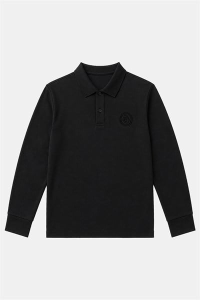 Siyah POLO YAKA SWEAT
