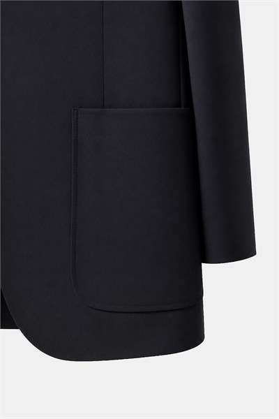 Siyah Regular Fit 6 Drop Mono Yaka Pamuklu Astarsız Takım Elbise