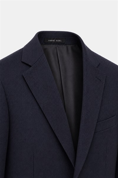 Siyah Slim Fit Normal Bel 6 Drop Mono Yaka Takım Elbise