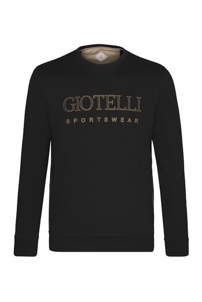 Giotelli Siyah Regular Fit Pamuklu Bisiklet Yaka Şortlu Eşofman Takımı