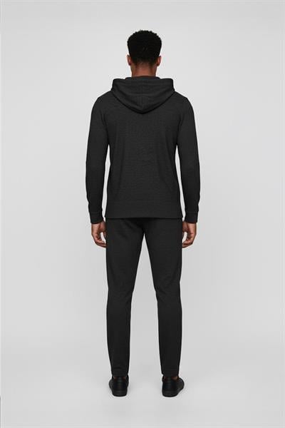 Giotelli Siyah Regular Fit Pamuk Karışımlı Kapüşonlu Erkek Eşofman Takımı