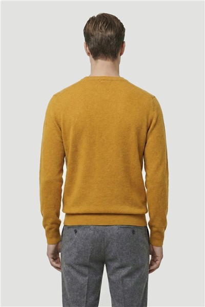 Safran Standart Fit Yün Karışımlı Bisiklet Yaka Düz Erkek Triko Kazak