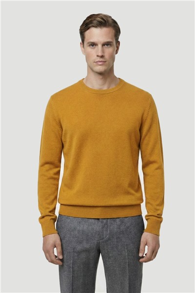 Safran Standart Fit Yün Karışımlı Bisiklet Yaka Düz Erkek Triko Kazak