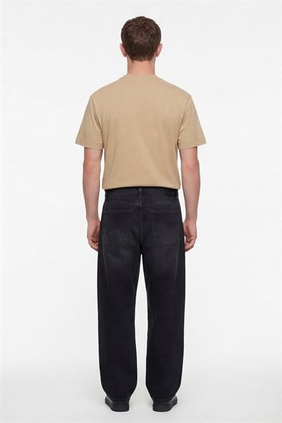 Erkek Bej Normal Kesim Regular Fit %100 Pamuk Dokuma Bisiklet Yaka Basic T-Shirt